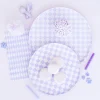Check It! Purple Posse Dinner Plates, Pack of 8