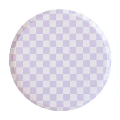 Check It! Purple Posse Dinner Plates, Pack of 8