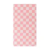 Check It! Tickle Me Pink Check Guest Napkins, Pack of 16