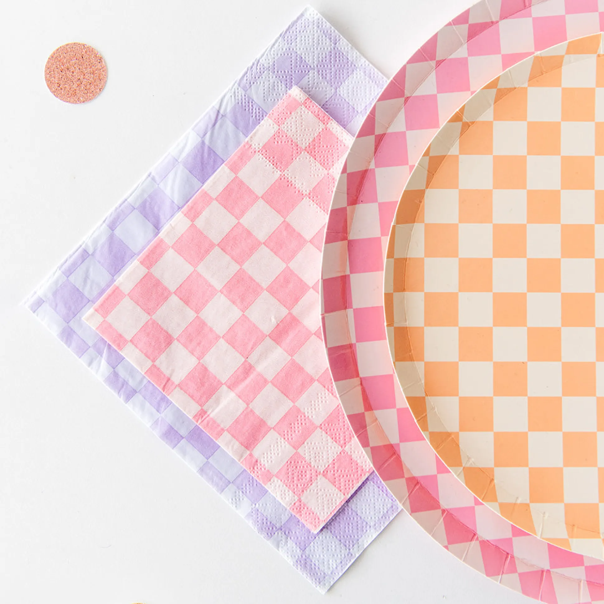 Check It! Tickle Me Pink Dinner Plates, Pack of 8