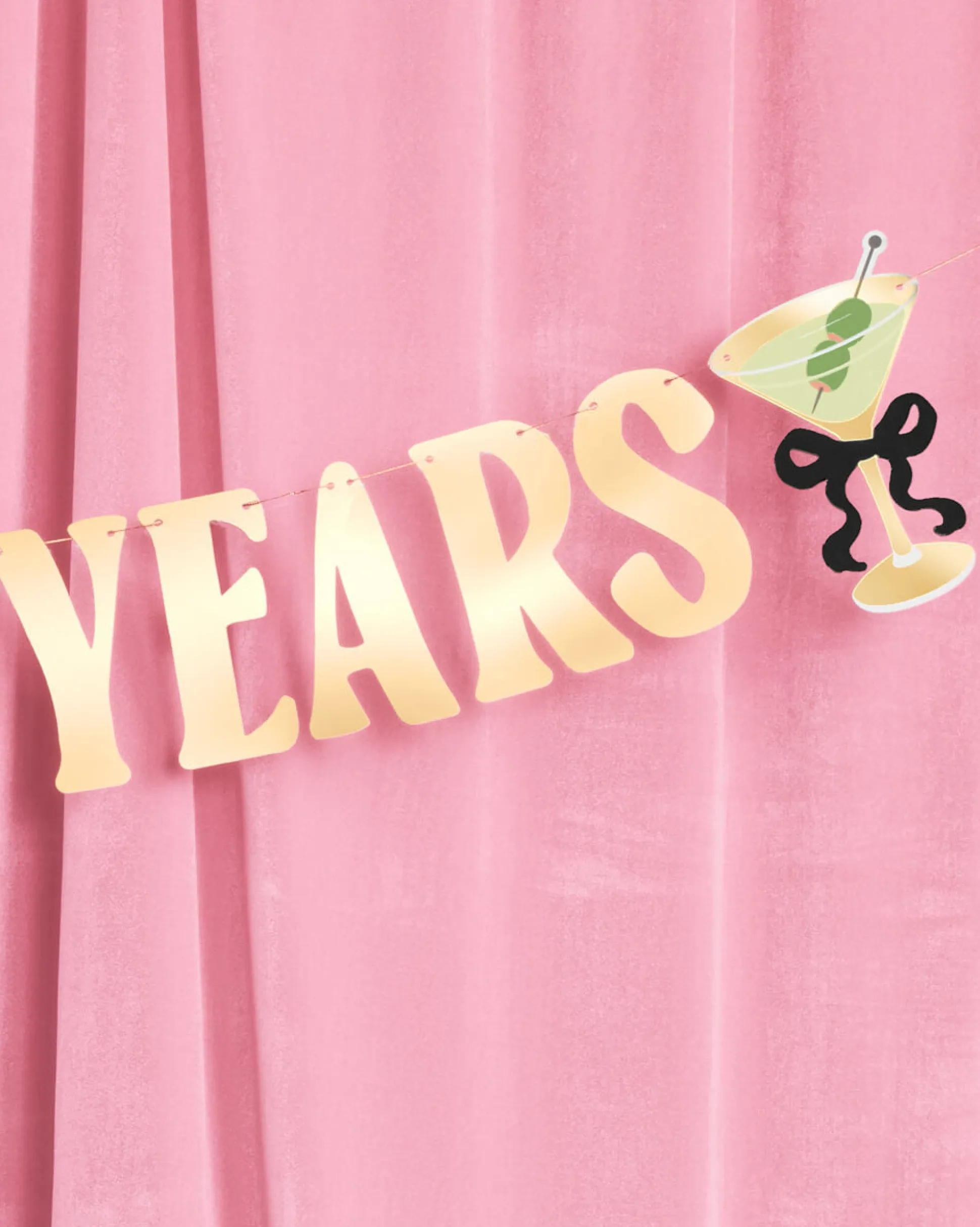 Cheers to 40 Years Banner - gold foil banner