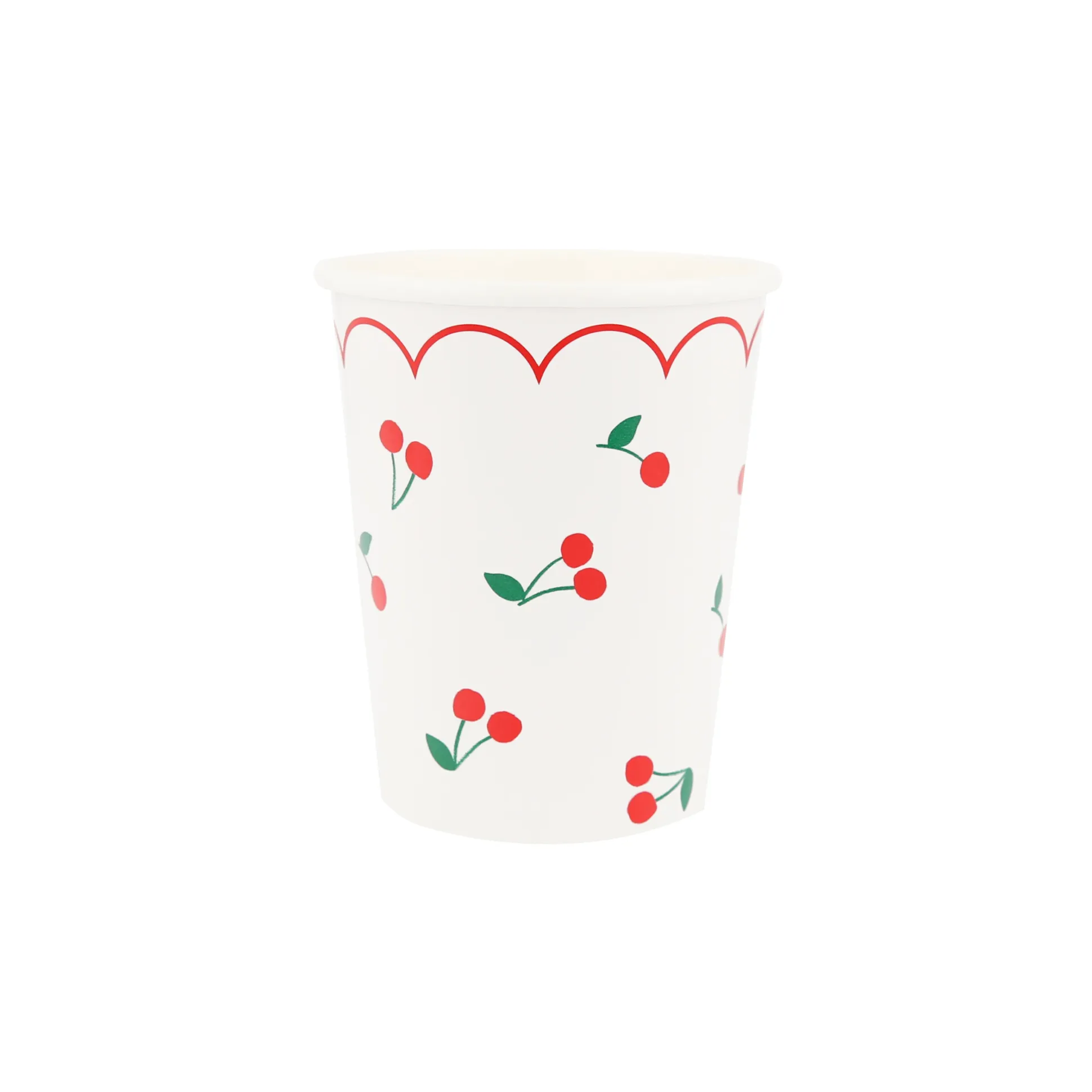 Cherry Pattern Cups, Set of 8