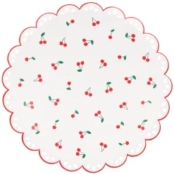 Cherry Pattern Dinner Plates, Set of 8