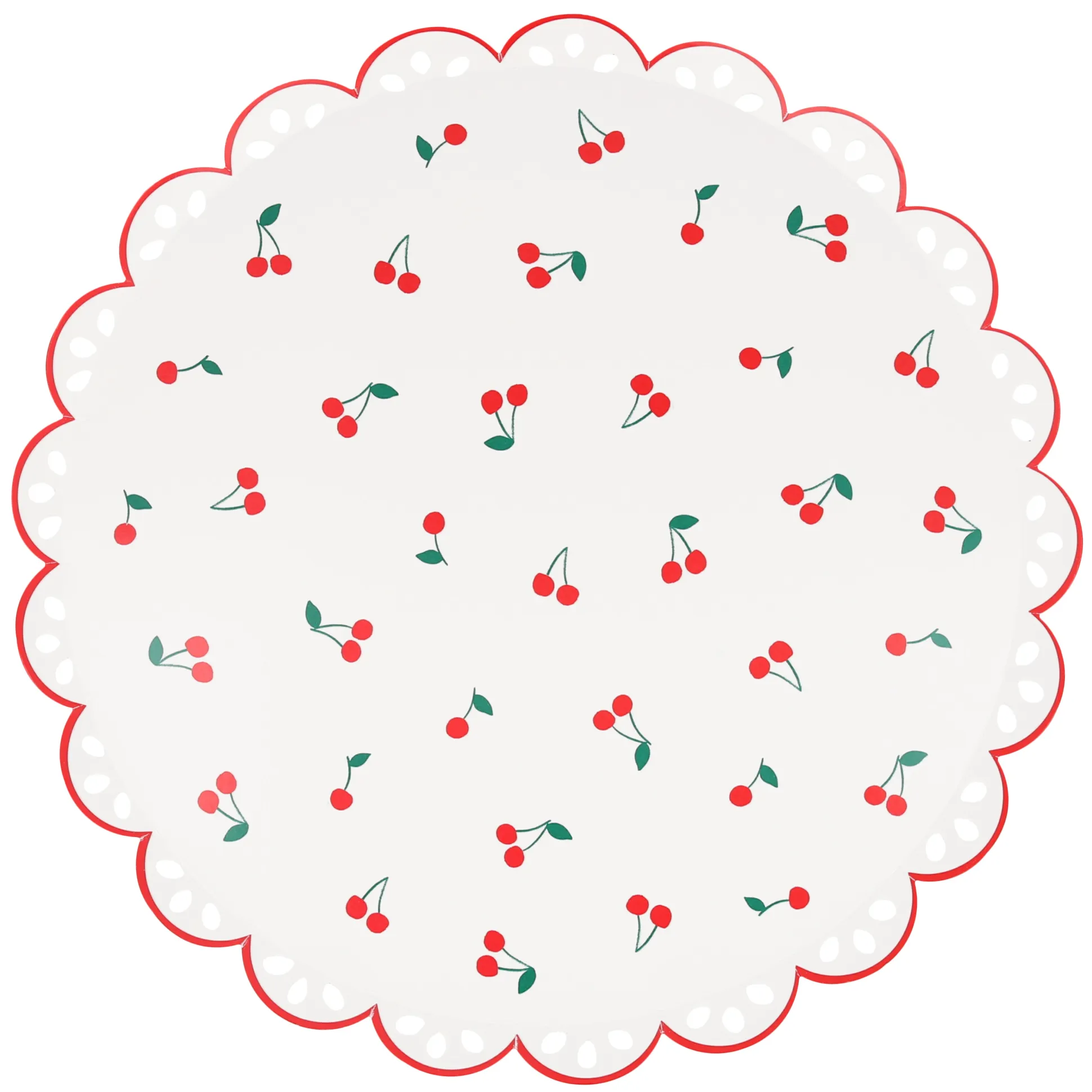 Cherry Pattern Dinner Plates, Set of 8