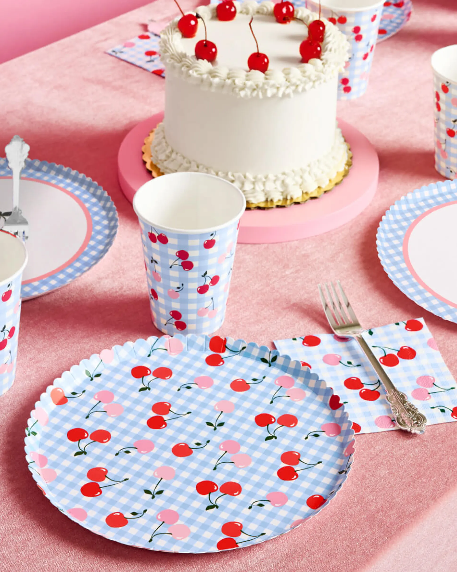 Cherry Plates, Pack of 24