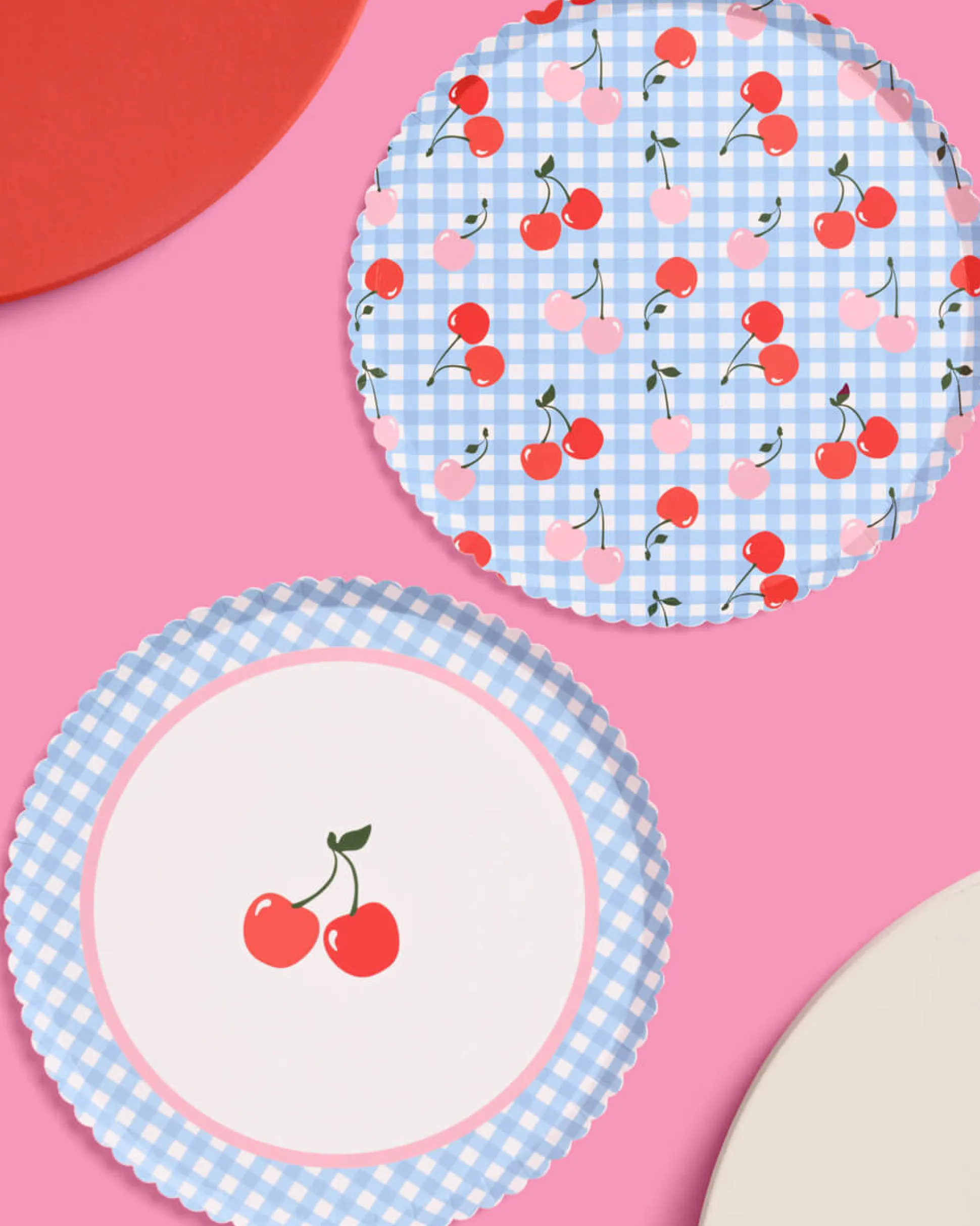 Cherry Plates, Pack of 24