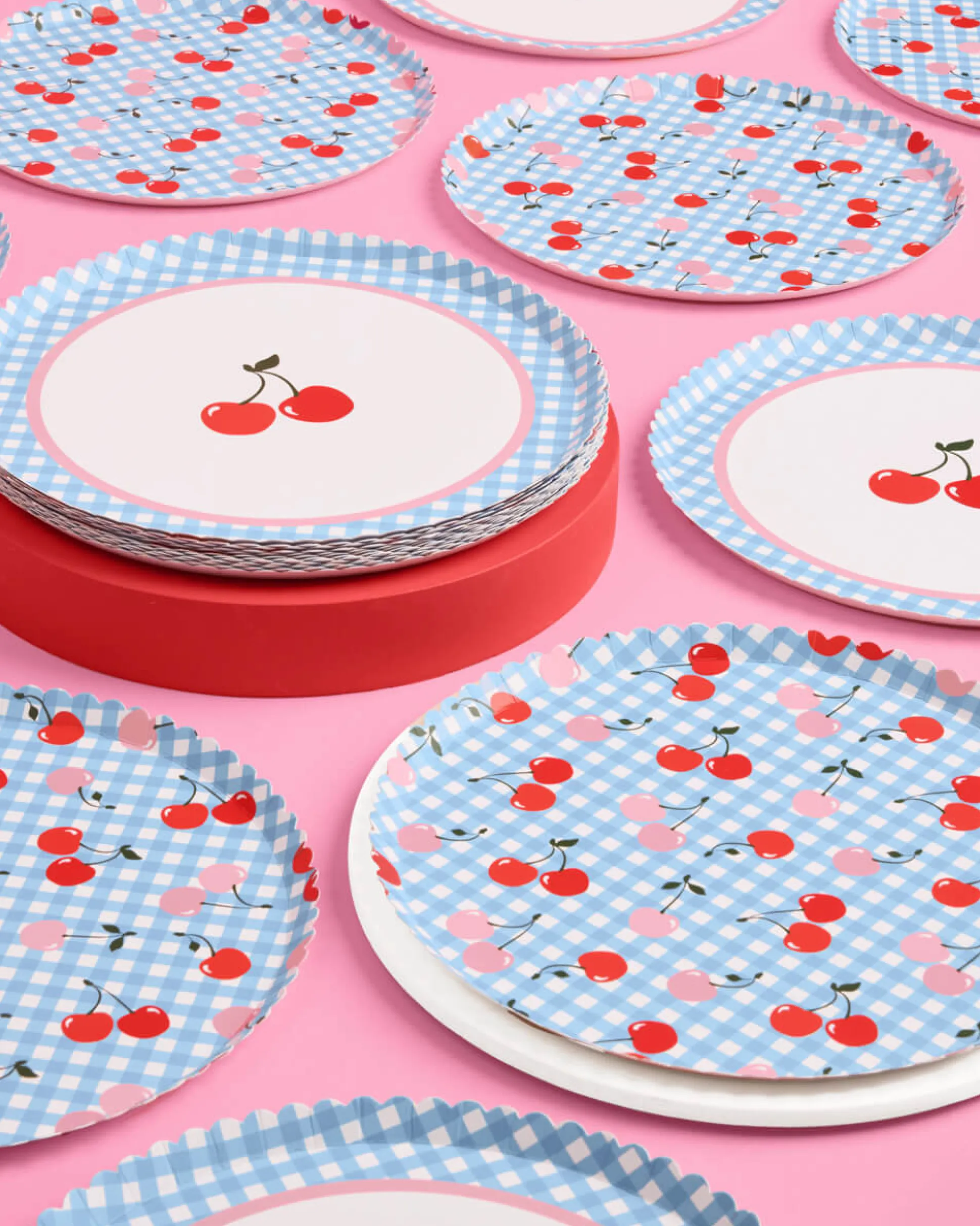 Cherry Plates, Pack of 24