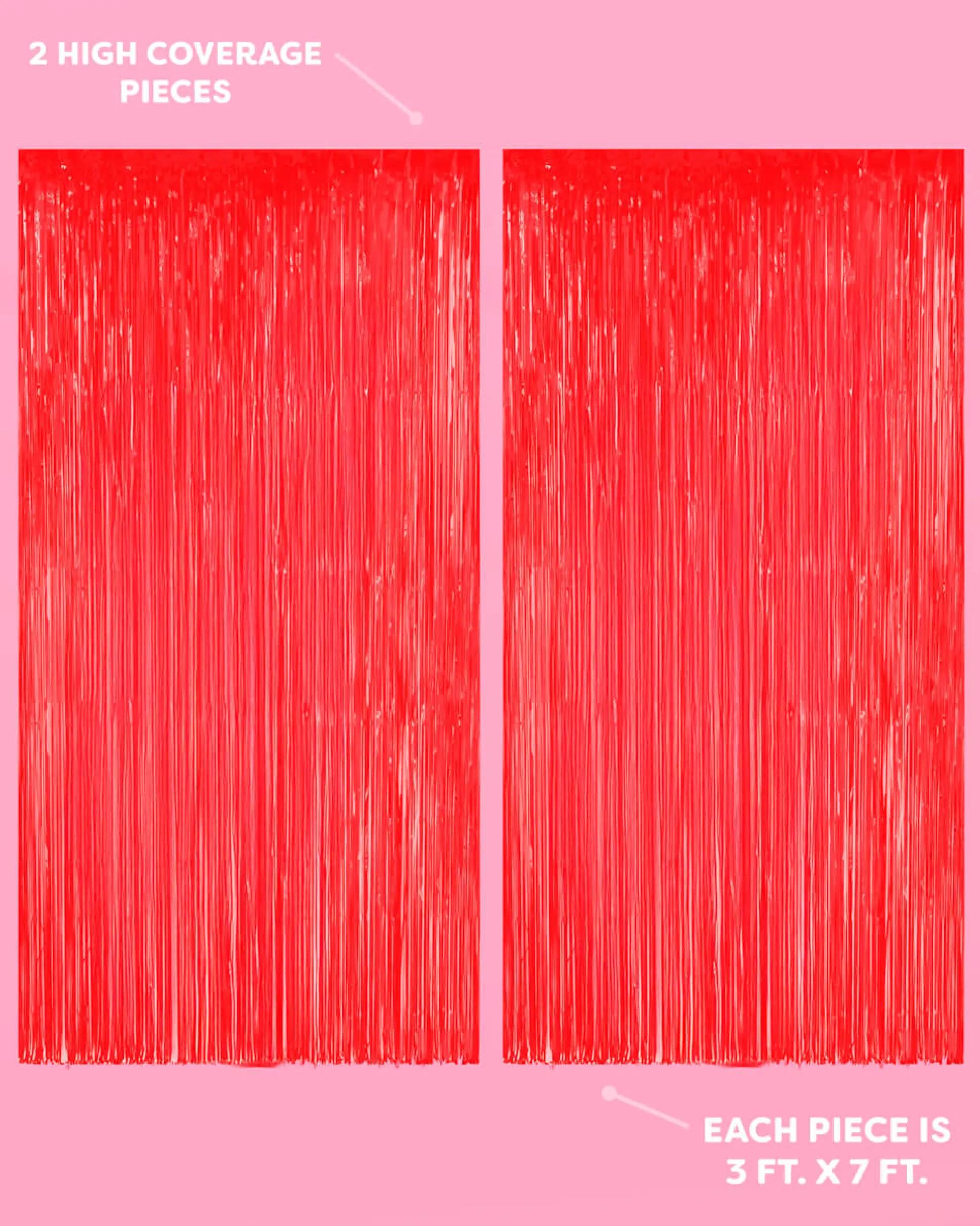 Cherry Red Curtain - set of 2 curtains
