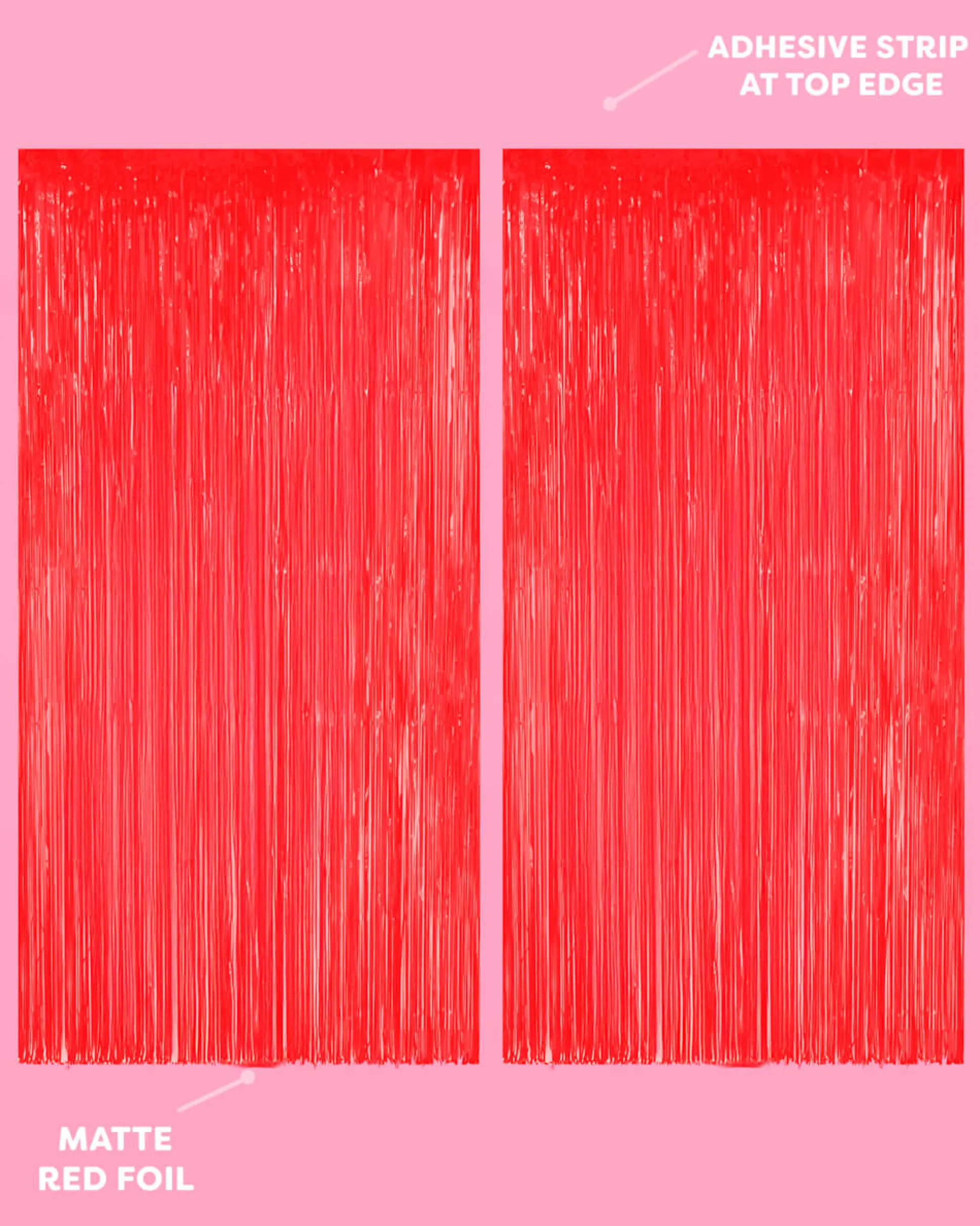 Cherry Red Curtain - set of 2 curtains