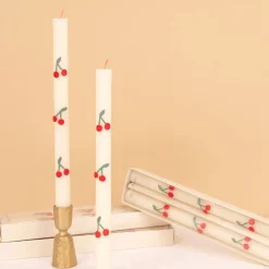 Cherry Table Candles, Set of 2