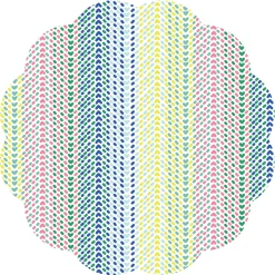Chevron Dots Paper Placemats, Set of 24