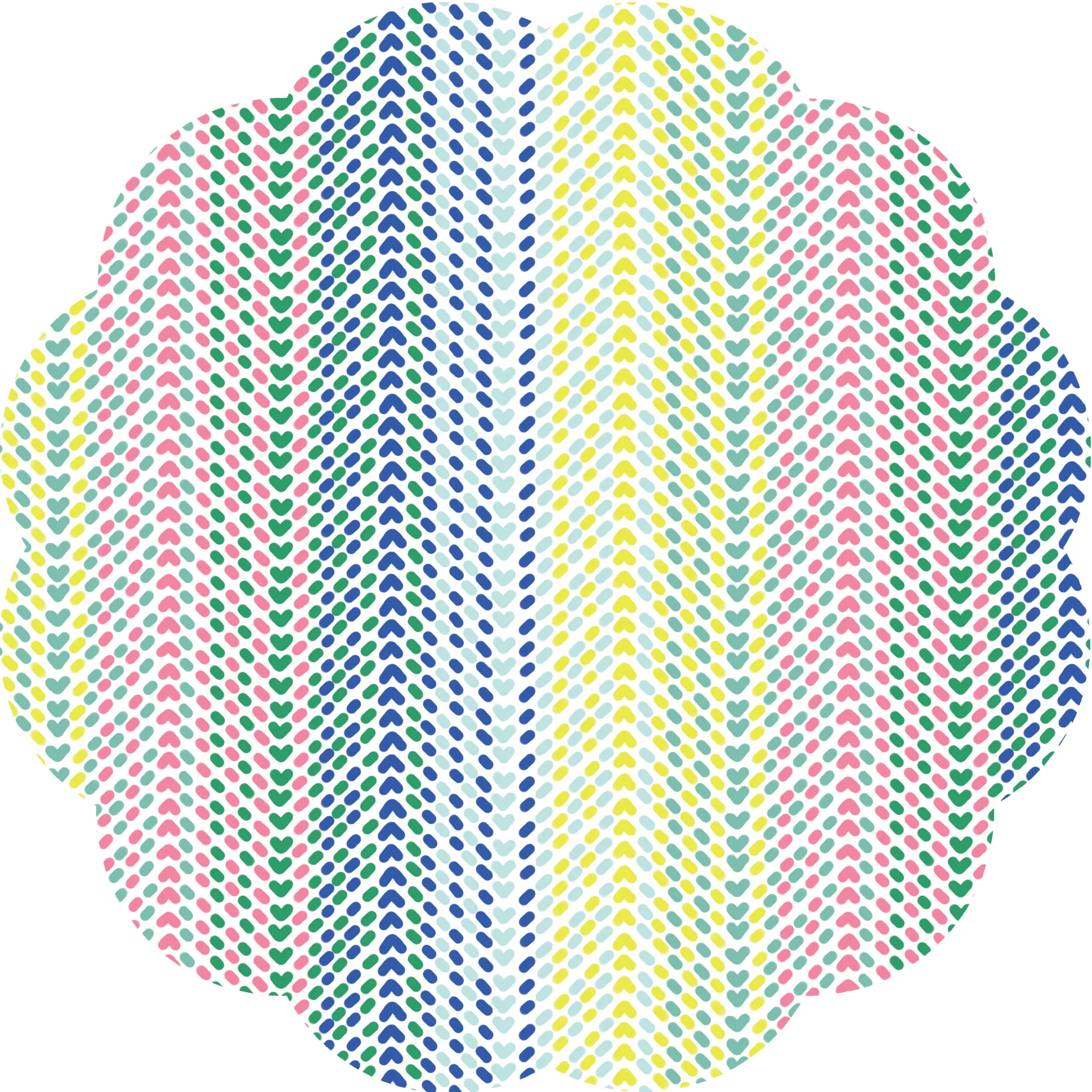 Chevron Dots Paper Placemats, Set of 24