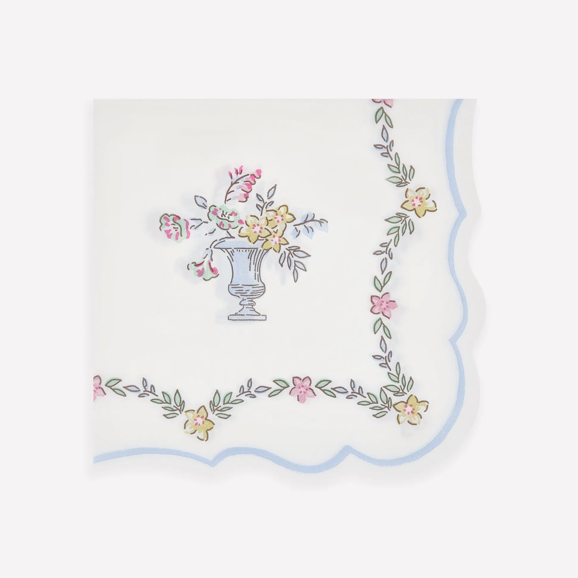 Chintz Border Large Napkins, Set of 16