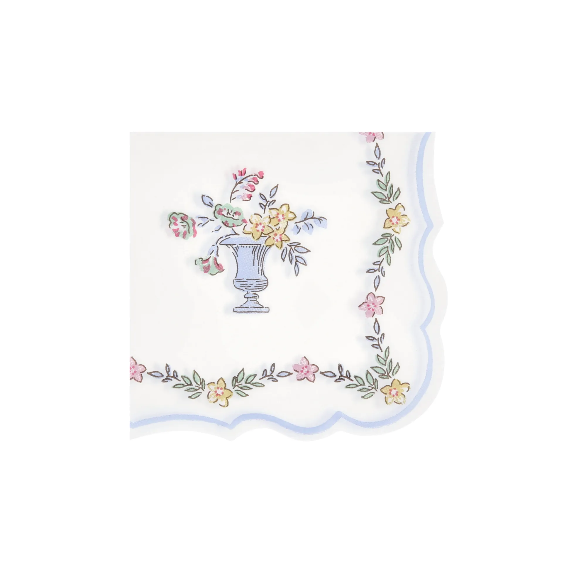 Chintz Border Small Napkins, Set of 16
