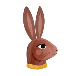 Chocolate Bunny Dinner Plates, Pack of 8