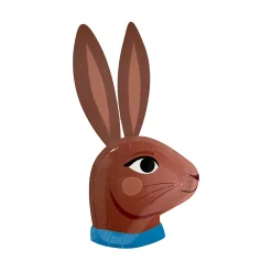 Chocolate Bunny Dinner Plates, Pack of 8