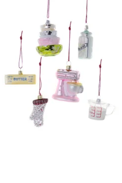 Christmas Kitchen Items Ornaments, Set of 6