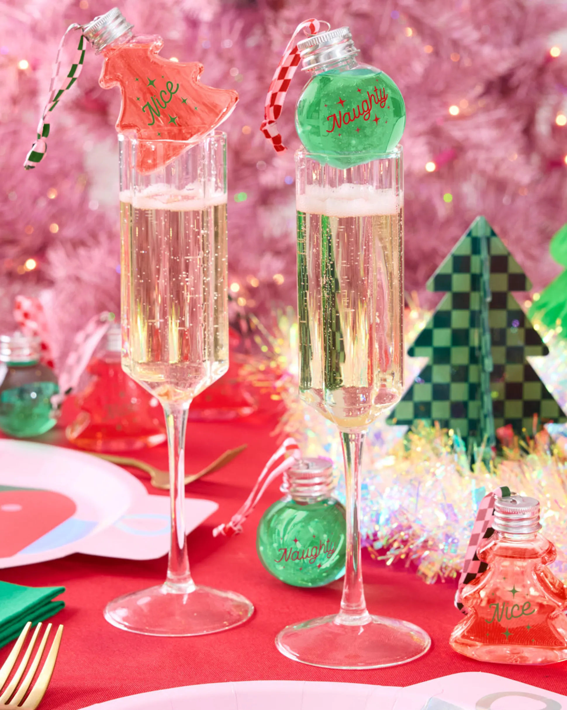 Christmas Spirit Ornaments - 10 shot glass ornaments