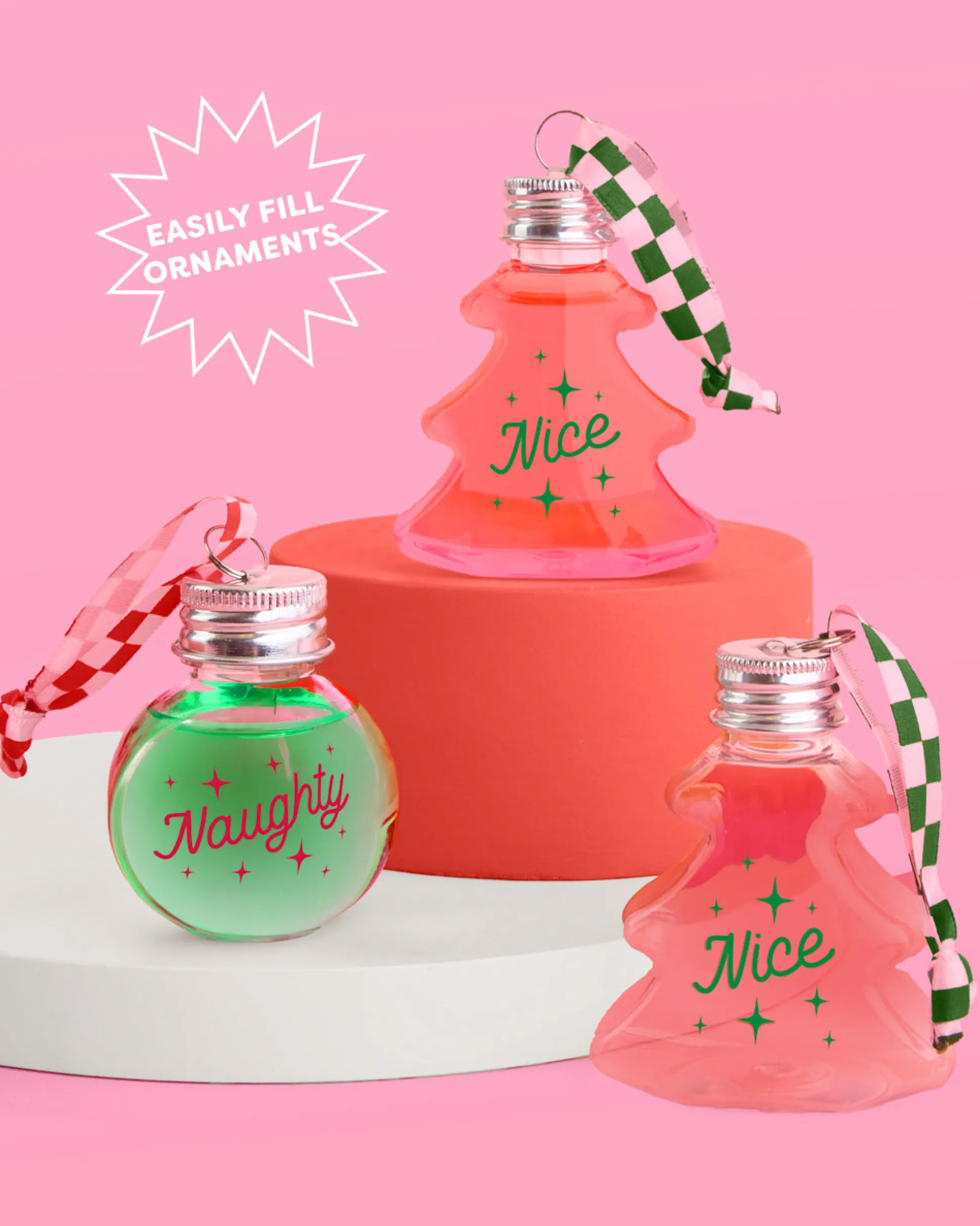 Christmas Spirit Ornaments - 10 shot glass ornaments