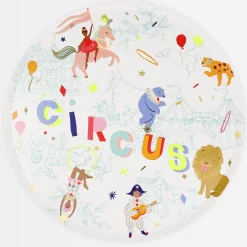 Circus Dinner Plates, Pack of 8