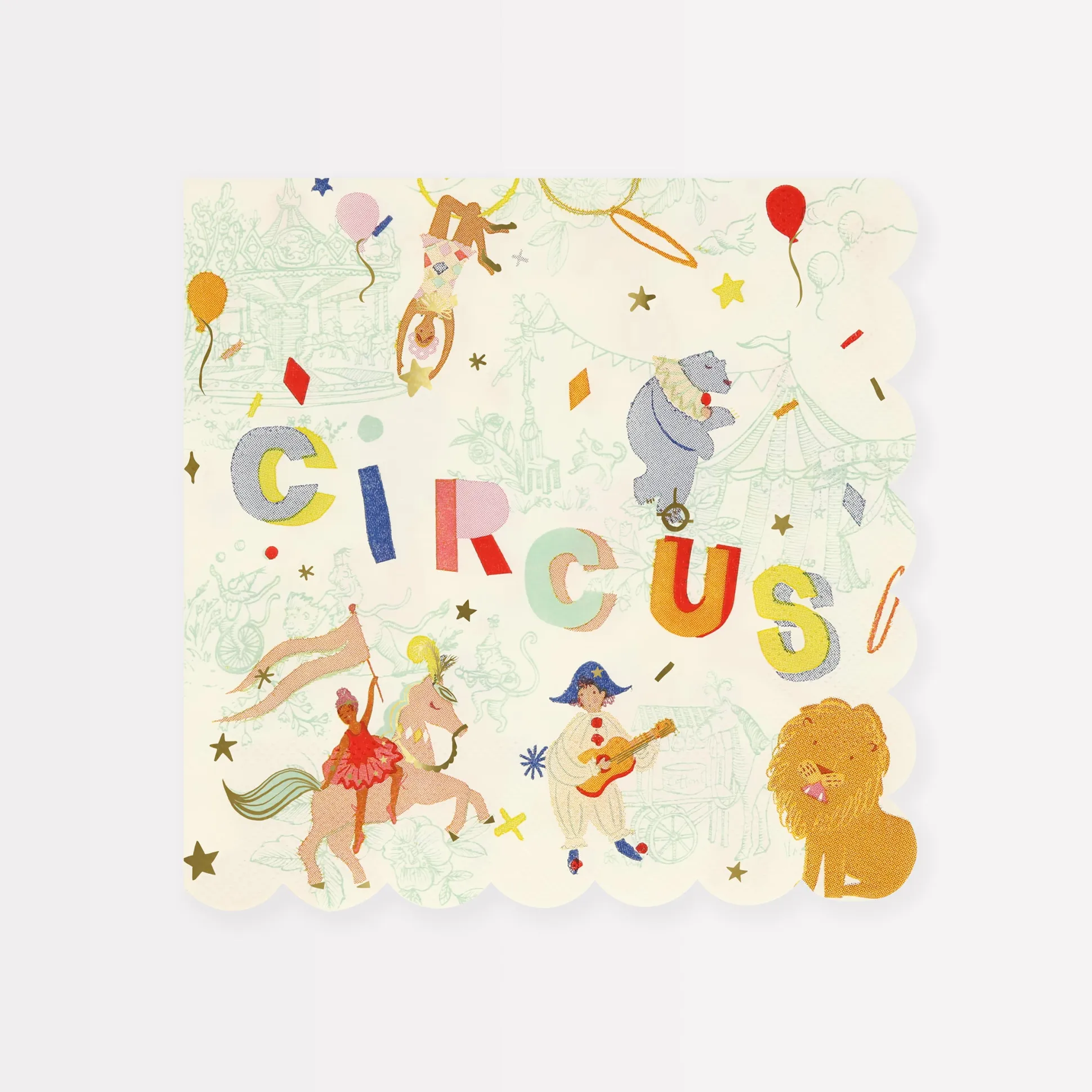 Circus Large Napkins, Pack of 16
