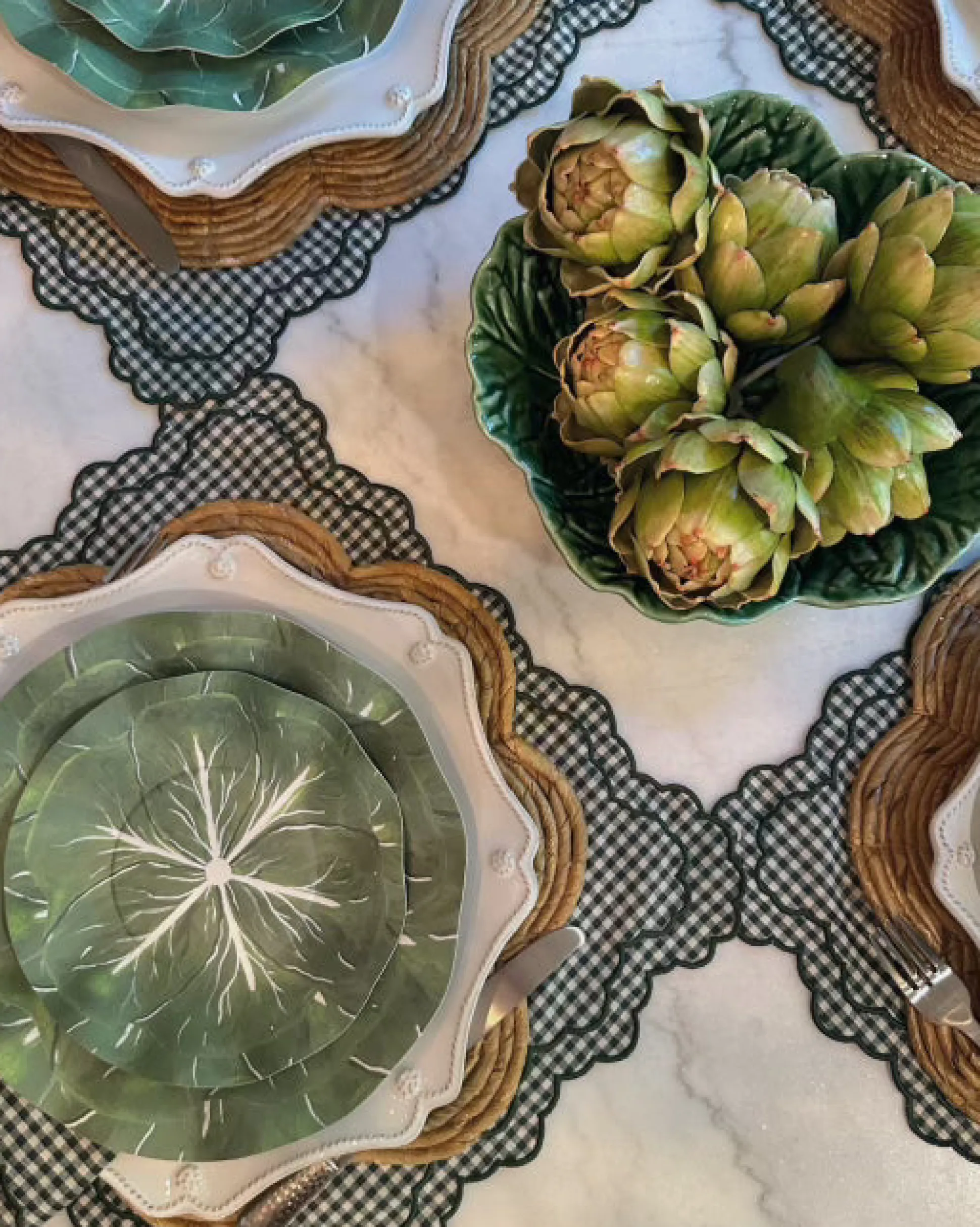 Classic Cabbage Dinner Plates, Set of 12