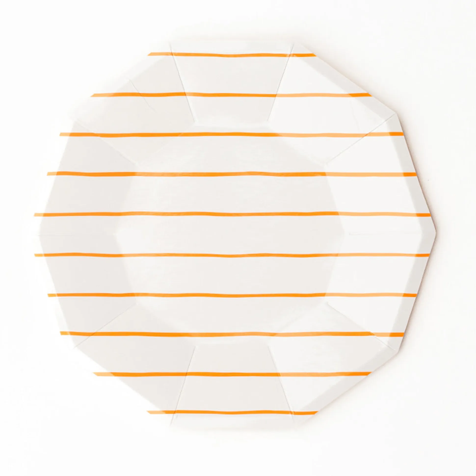 Clementine Frenchie Striped Large Plates, Pack of 8