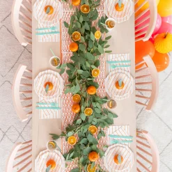 Clementine Frenchie Striped Large Plates, Pack of 8