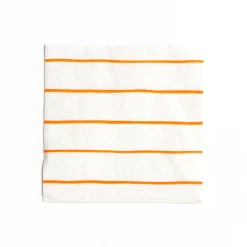 Clementine Frenchie Striped Petite Napkins, Pack of 16