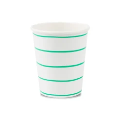 Clover Frenchie Striped 9 oz Cups, Pack of 8
