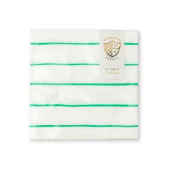 Clover Frenchie Striped Petite Napkins, Pack of 16