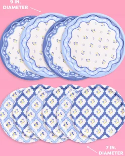 Coastal Plates, Pack of 32 (2 sizes)