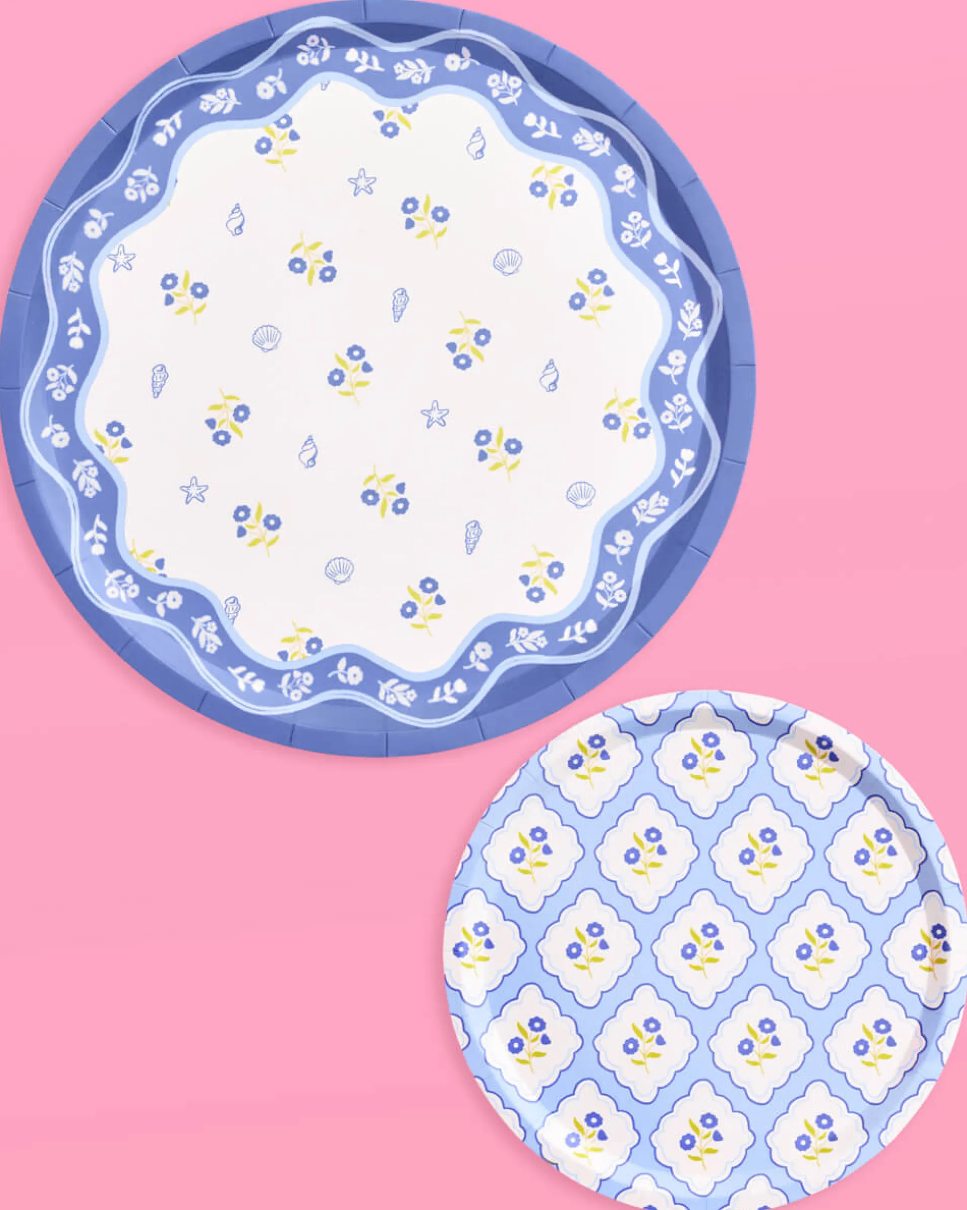 Coastal Plates, Pack of 32 (2 sizes)