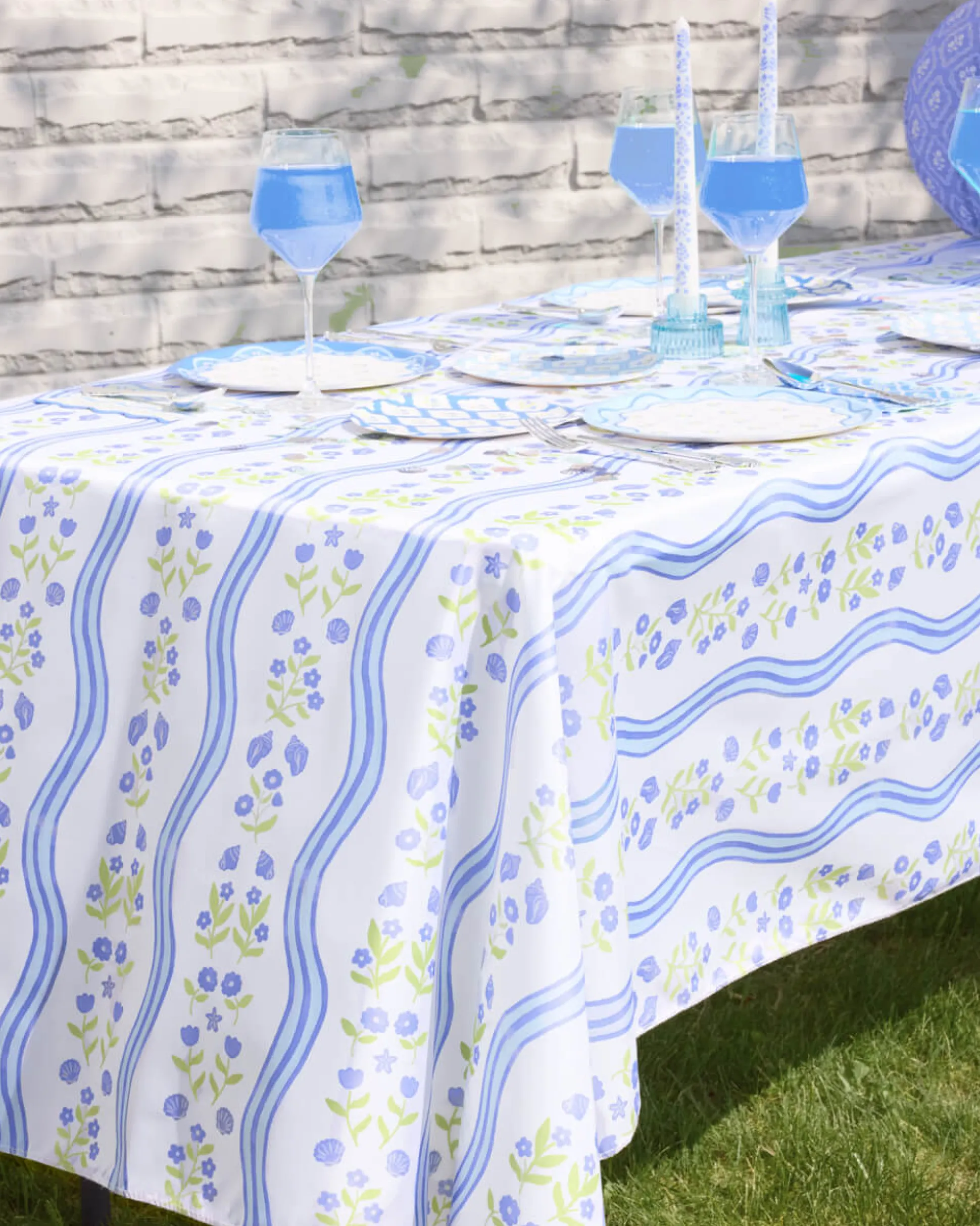 Coastal Tablecloth - washable tablecloth