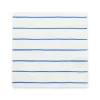 Cobalt Frenchie Striped Large Napkins, Pack of 16