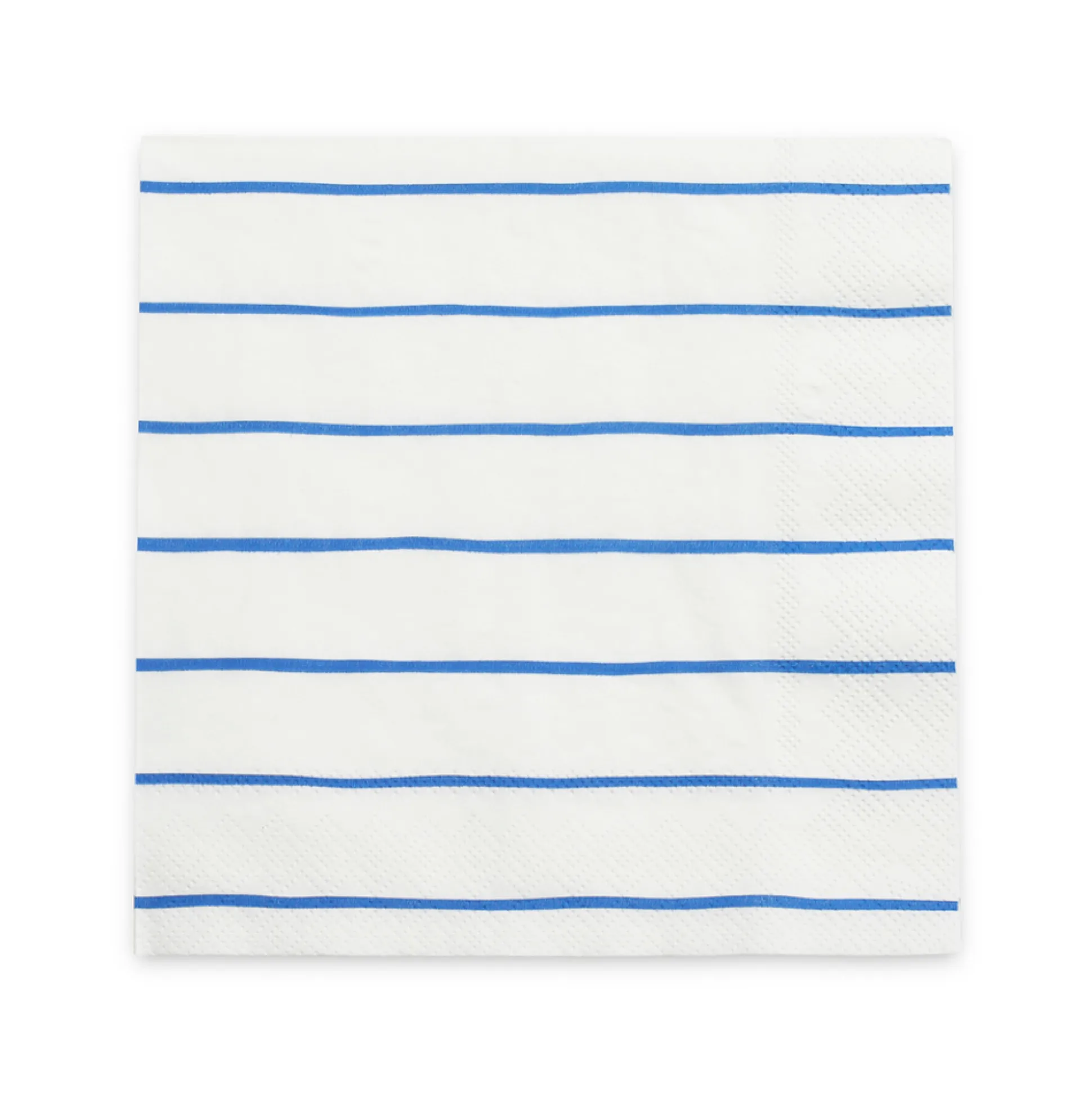 Cobalt Frenchie Striped Large Napkins, Pack of 16