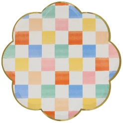 Colorful Pattern Dinner Plates, Assorted Pack of 8