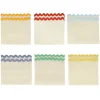 Colorful Ric Rac Linen Napkins, Set of 6