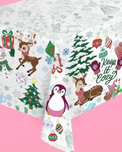 Color Me Merry Tablecloth - coloring tablecloth