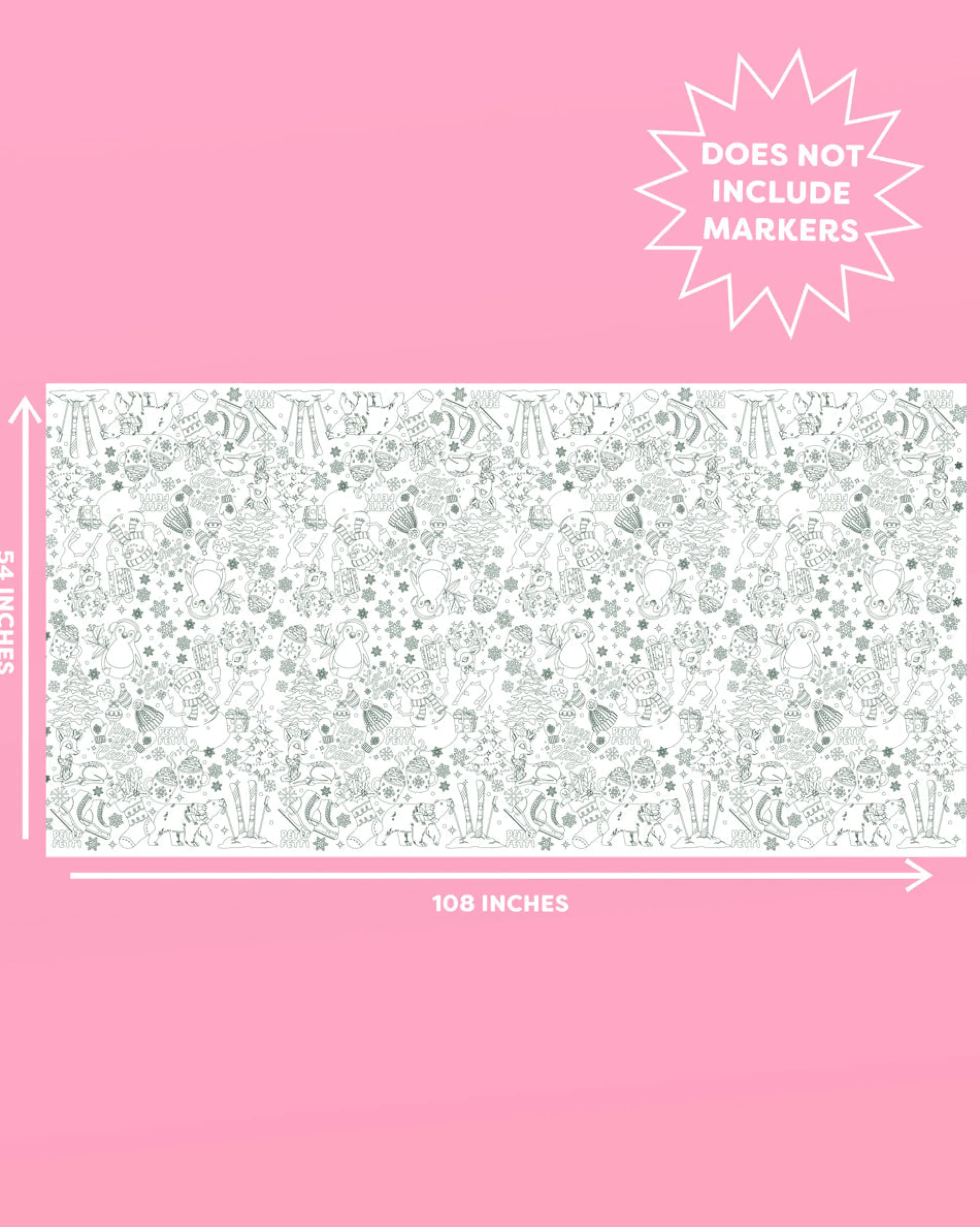 Color Me Merry Tablecloth - coloring tablecloth