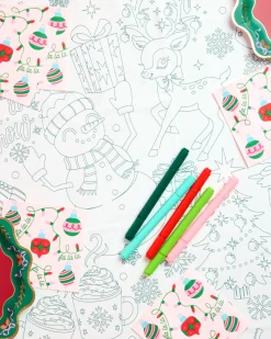 Color Me Merry Tablecloth - coloring tablecloth