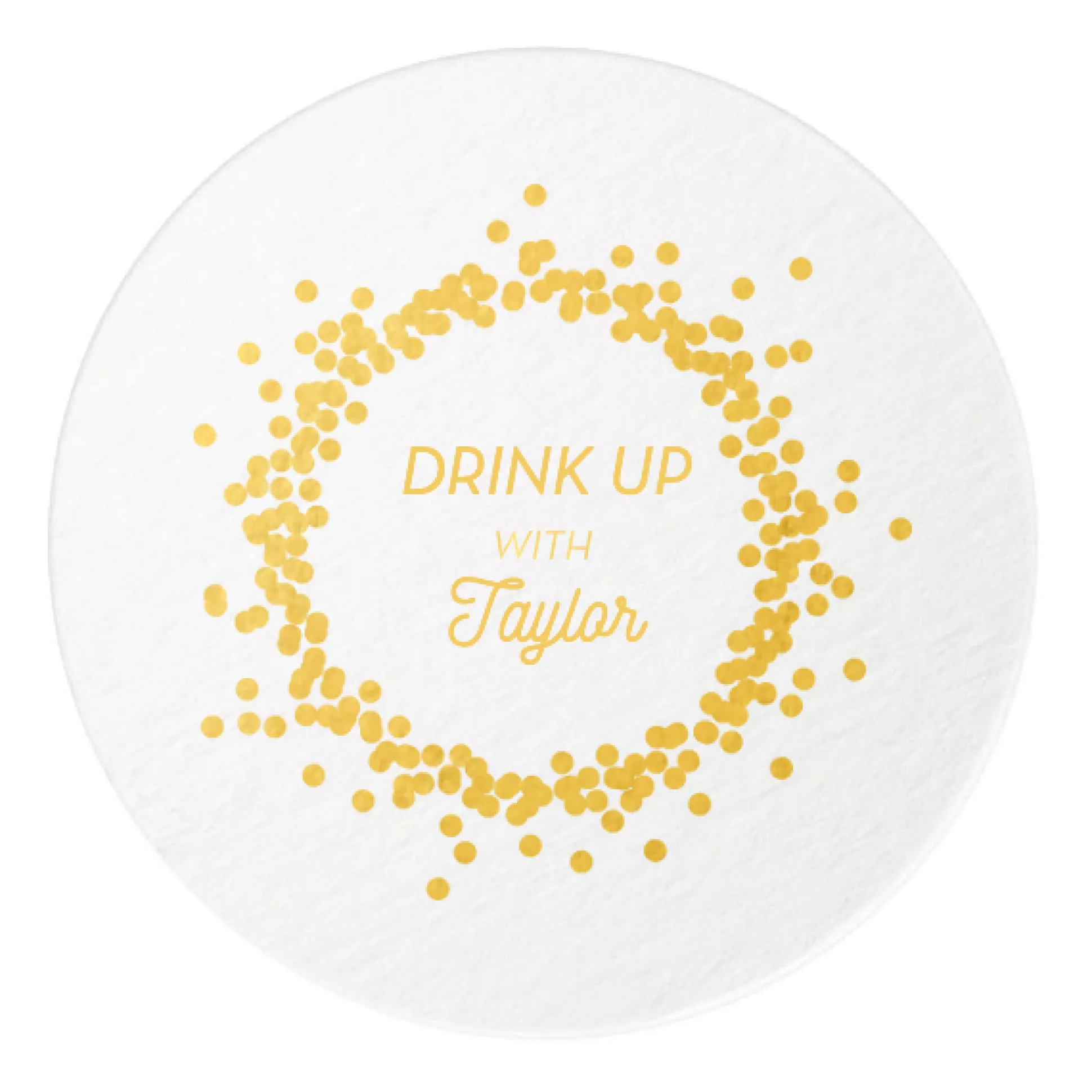 Confetti Frame Coasters, Gold Foil