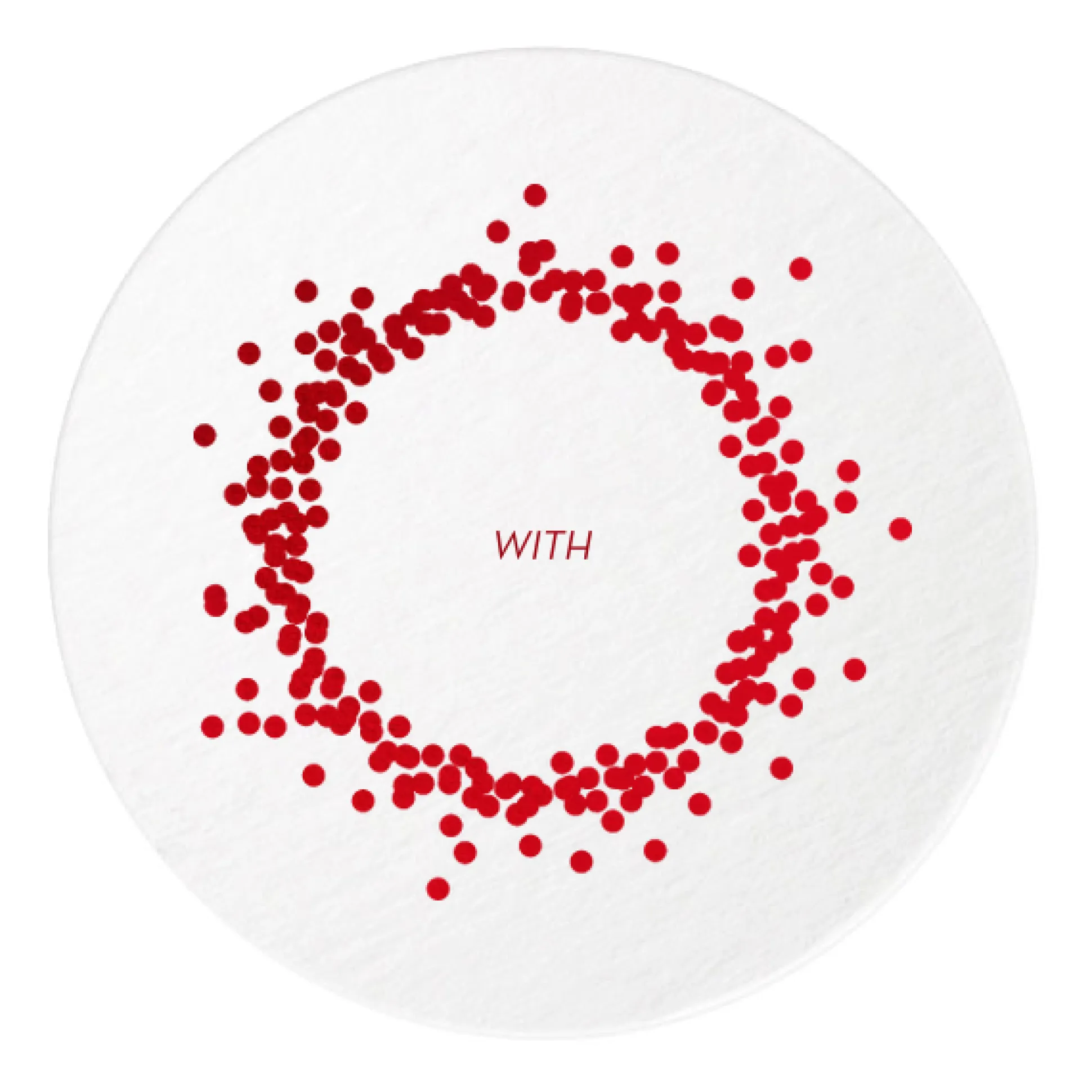 Confetti Frame Coasters, Red Foil