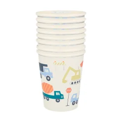 Construction Cups, Pack of 8
