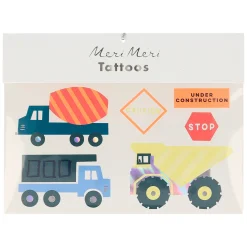 Construction Tattoos, Pack of 2 Sheets