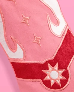 Cowgirl Boot Stocking - pink and red stocking