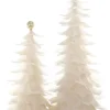 Cream Feathered Tree, Set of 2