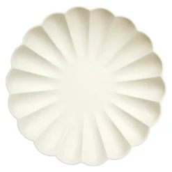 Cream Simply Compostable Large Plates, Pack of 8