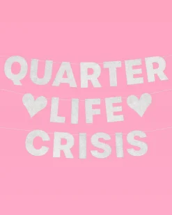 Crisis Averted Banner - Silver Glitter Banner