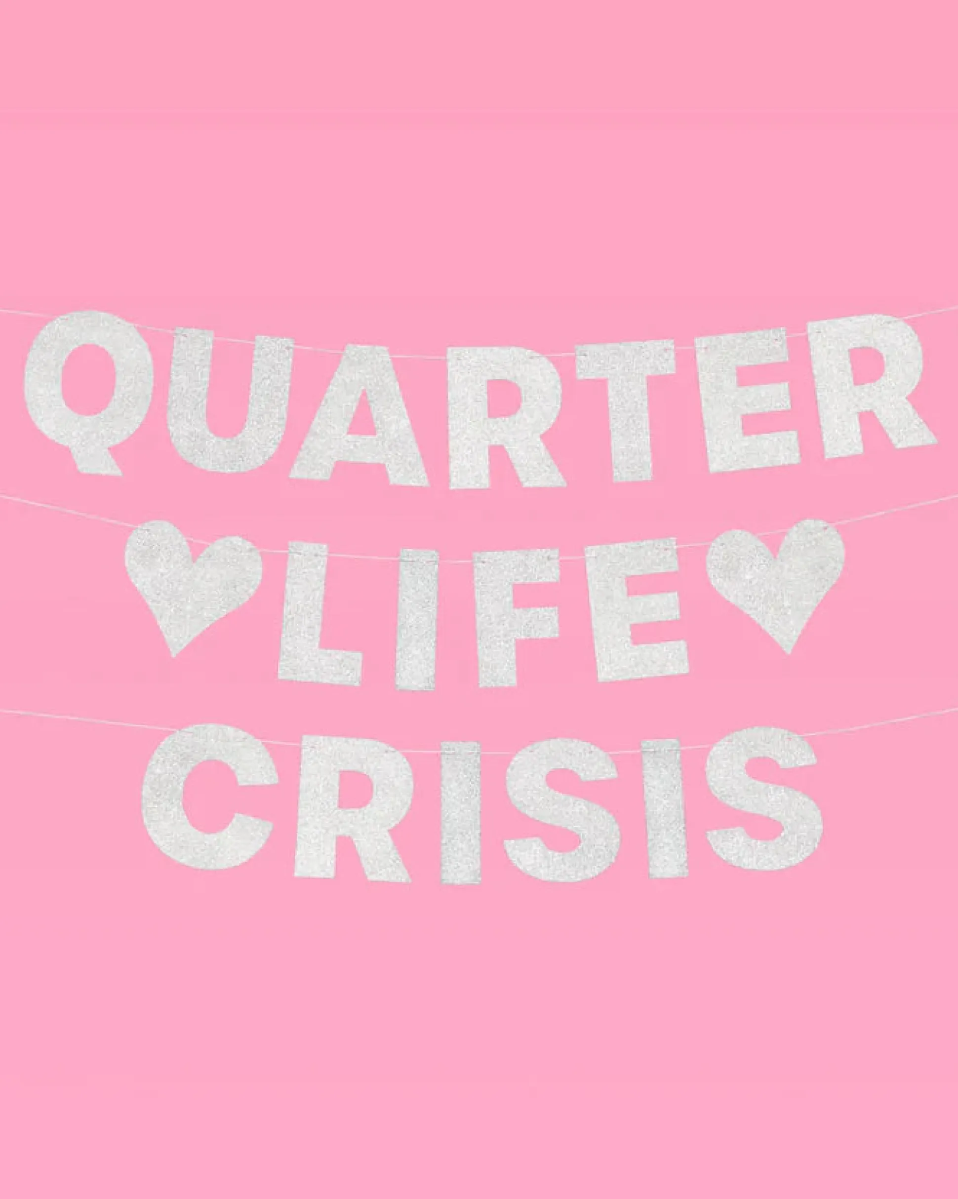 Crisis Averted Banner - Silver Glitter Banner